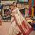 White tapela dying dola silk blend saree with blouse
