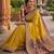 Yellow tapela dying dola silk blend saree with blouse