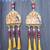 handmade temple diya jharokha hanging toran with beads tassels and bells for home decoration (pack of 2)