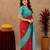 Rama red art silk blend banarasi jacuard work saree with unstitched blouse piece