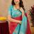 Rama red art silk blend banarasi jacuard work saree with unstitched blouse piece