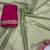 Pista multicolor sequece embroidery work moss chiffon saree with blouse