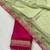 Pista multicolor sequece embroidery work moss chiffon saree with blouse