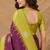 Yellow wine art silk blend banarasi jacuard work saree with unstitched blouse piece