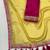 Yellow multicolor sequece embroidery work moss chiffon saree with blouse