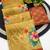 Yellow digital print zarna silk blend saree with blouse