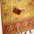 Yellow digital print zarna silk blend saree with blouse