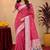 Gajri art silk blend banarasi jacuard work pethani saree with unstitched blouse piece