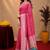 Gajri art silk blend banarasi jacuard work pethani saree with unstitched blouse piece
