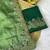 Pista coding embroidery work gold crush saree with blouse