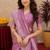 Light pink art silk blend banarasi jacuard work pethani saree with unstitched blouse piece