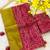 Mustard mill print & embroidery lace chiffon saree with blouse