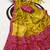 Mustard mill print & embroidery lace chiffon saree with blouse