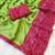Pista mill print & embroidery lace chiffon saree with blouse