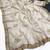 Chikoo multicolor sequece embroidery work chinon saree with blouse