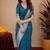 Rama art silk blend banarasi jacuard work pethani saree with unstitched blouse piece