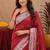 Red art silk blend banarasi jacuard work pethani saree with unstitched blouse piece