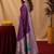Wine art silk blend banarasi jacuard work pethani saree with unstitched blouse piece
