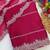 Pink zari embroidery work star georgette saree with blouse