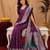 Wine art silk blend banarasi jacuard work pethani saree with unstitched blouse piece