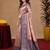 Blue rama art silk blend jacquard motif work saree with unstitched blouse piece
