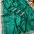 Rama green zari embroidery work star georgette saree with blouse