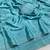 Blue zharkan stone work chinon saree with blouse
