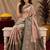 Green gajri art silk blend jacquard motif work saree with unstitched blouse piece