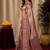 Wine beige art silk blend jacquard motif work saree with unstitched blouse piece