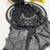 Black zharkan stone work chiffon saree with blouse