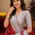 Grey red art silk blend jacquard motif work saree with unstitched blouse piece