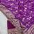 Lavender hand dying & embroidery lace dola silk blend saree with blouse