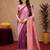 Purple wine art silk blend jacquard motif work saree with unstitched blouse piece