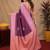 Purple wine art silk blend jacquard motif work saree with unstitched blouse piece