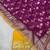 Wine hand dying & embroidery lace dola silk blend saree with blouse