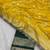 Yellow hand dying & embroidery lace dola silk blend saree with blouse