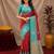 Rama red art silk blend jacquard motif work saree with unstitched blouse piece