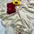 Chikoo handwork fendy satin saree with blouse