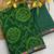 Green mill print & embroidery lace georgette saree with blouse