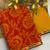 Orange fanta mill print & embroidery lace georgette saree with blouse