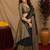 Black art silk blend banarasi jacquard motif work saree with unstitched blouse piece