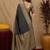 Black art silk blend banarasi jacquard motif work saree with unstitched blouse piece