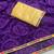Purple mill print & embroidery lace georgette saree with blouse