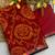 Red mill print & embroidery lace georgette saree with blouse