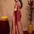 Maroon art silk blend banarasi jacquard motif work saree with unstitched blouse piece