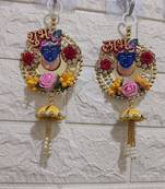 handmade shubh labh shri nath ji door hanging for home entrance decoration (pack of 2)