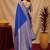 Royal blue art silk blend banarasi jacquard motif work saree with unstitched blouse piece