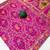 Pink tapela dying dola silk blend saree with blouse