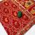 Red tapela dying dola silk blend saree with blouse