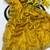 Yellow multicolor sequece embroidery work rangoli saree with blouse